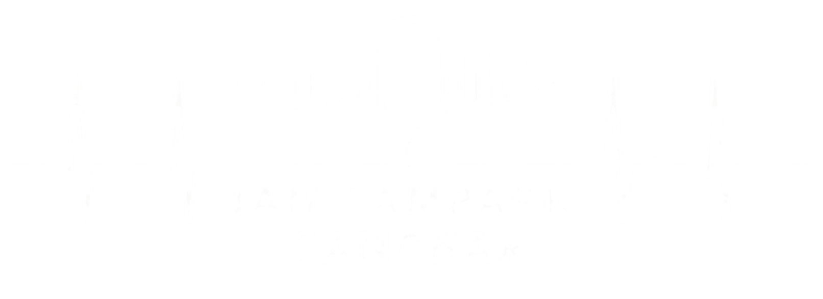 a mic and a wave logo for jansamparks.in - a digital media agency